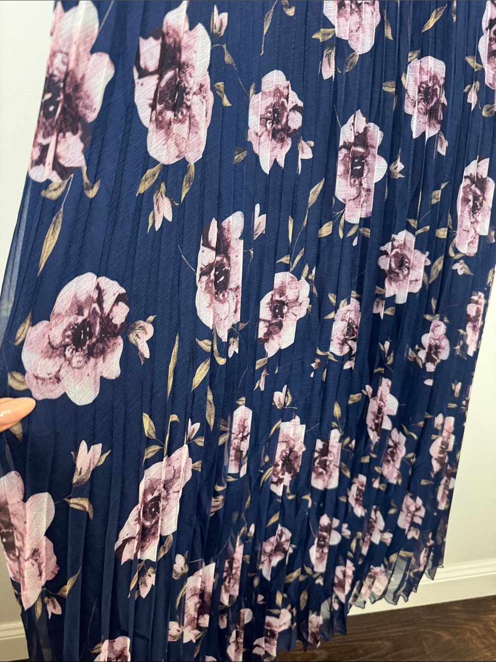 Lulus Navy Blue Floral Tie-Shoulder Maxi Dress - Picture 5 of 8